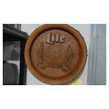 Miller Light Plastic Barrel Sign, 17" Rd