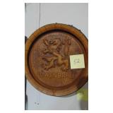 Lowenbrau Beer Plastic Barrel Sign, 17" Rd