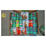 4-Boxes of Vintage Empty Pop Cans