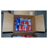4-Boxes of Vintage Empty Pop Cans