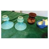 3 Pcs of Rosemeade and one Pc of Sioux Pottery