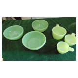 Jadeite Measuring Cups and Bowls