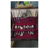 Rodger Bros "Aderation" Silverplate Silverware, 8 Place Setting with Serving Pcs