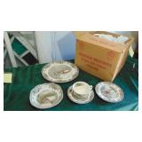 4 Place Setting Johnson Brothers Friendly Village China in Original Box, More in Box