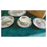 4 Place Setting Johnson Brothers Friendly Village China in Original Box, More in Box