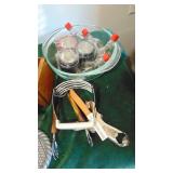 Various Kitchen Items, Zinc Lids