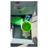 Metal Drawer Cabinet with Contents, Very Heavy, 52.5" x 20" x 25.5"