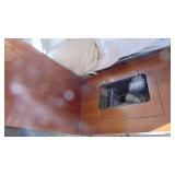 Singer Sewing Machine in Cabinet and Sewing Box