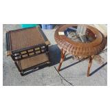 Rd Wicker Table and Square Wicker Table