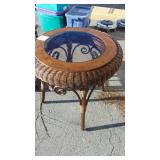 Rd Wicker Table and Square Wicker Table