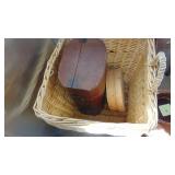 Selection of Baskets, 1-Longberger, Cheese Box and Newer Suitcase Storage Pc