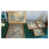 Selection of Vintage Prints in Frames