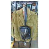 Small Vintage Olive Green Ladies Jacket and Brand New Giani Bernini Leather Purse