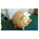Large Gold Plastic Piggy Bank
