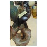 Wooden Lady, Bird and Misc Decor