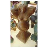 Wooden Lady, Bird and Misc Decor