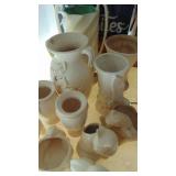 Selection of Cream/White Vases and Planters (some asis)