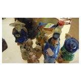 Selection of Clay and Ceramic Oriental Figures