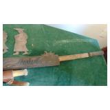 Wood Souvenir Tourist Items, Knife and Pottery Dish