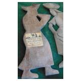 Wood Souvenir Tourist Items, Knife and Pottery Dish