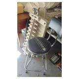 Plastic Garage Lawn Tool Holder and Craftsman Stool