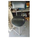 Plastic Garage Lawn Tool Holder and Craftsman Stool