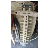 Plastic Garage Lawn Tool Holder and Craftsman Stool