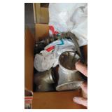 Vintage Adding Machine, Meat Grinders and Box of State Plates