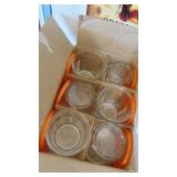 24-New Glass Jam Pots