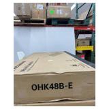 OHK Series 48 in. W x 96 in. D x 22-40 in. H Black Ceiling Mounted Overhead Garage Storage Rack with Accessory Hooks