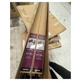 Box of 2 (72 in. - 144 in. Telescoping 1 in Single Rod Deco Bracket Kit in Matte Black with Elevated Cap Finial)