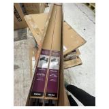 Box of 2 (72 in. - 144 in. Telescoping 1 in Single Rod Deco Bracket Kit in Matte Black with Elevated Cap Finial)