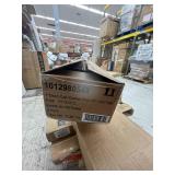 Box of 2 (72 in. - 144 in. Telescoping 1 in Single Rod Deco Bracket Kit in Matte Black with Elevated Cap Finial)