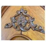 Solid Walnut Antique Hand Carved Bed Frame with Custom Mattress and Boxspring