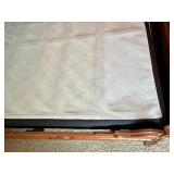 Solid Walnut Antique Hand Carved Bed Frame with Custom Mattress and Boxspring