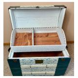 Antique Humpback Steamer Trunk with Insert