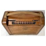 Antique Philco Model 46-350 AM Vacuum Tube Radio Wooden Roll Top Case