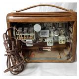 Antique Philco Model 46-350 AM Vacuum Tube Radio Wooden Roll Top Case