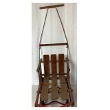 Antique Steel Runer Sled with Drop Down Wheels and Adjustable Push Handle from K Baby