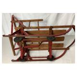Antique Steel Runer Sled with Drop Down Wheels and Adjustable Push Handle from K Baby