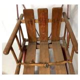 Antique Steel Runer Sled with Drop Down Wheels and Adjustable Push Handle from K Baby