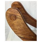 The Bartley Collection Wooden Rocking Horse with Upholstered Embroidered Seat