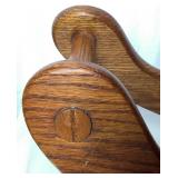 The Bartley Collection Wooden Rocking Horse with Upholstered Embroidered Seat