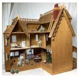 GreenLeaf Doll House from Kit - Victorian Handmade Doll House with Furnishings