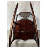 Stickley and Brandt Ornate Victorian-era Hand Carved Rocking Armchair - circa 1900