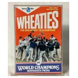 Minnesota Twins 1987 World Series Bundle - Framed Team of Destiny Baseball Card Set, Pendant, Wheaties Box and Collector Button