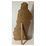 Vintage Santa Collection - Wood Santa Cutout, Vintage Wooden Santa Holder and Santa Sitters