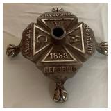 Antique 1883 Grand Army of the Republic Flag Pole Stand Holder 