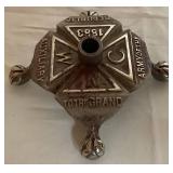 Antique 1883 Grand Army of the Republic Flag Pole Stand Holder 