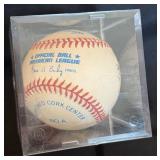 MN Twins Autographed Baseball - Kent Hrbek#14, Bert Blyleven #28 and Tim Laudner